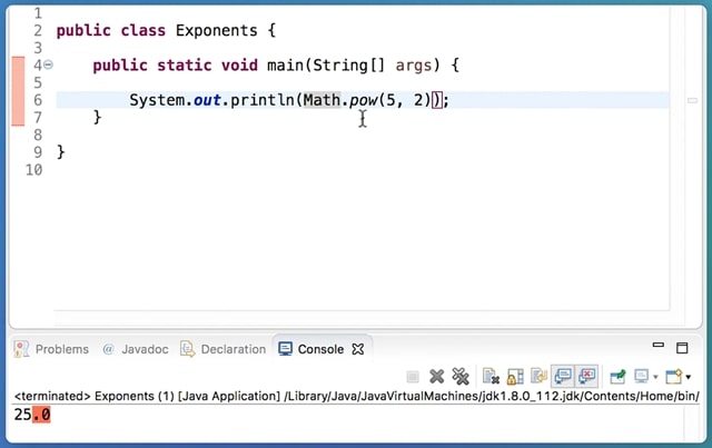 Exceptional Cases To Be Considering When Using The Pow () Method In Java