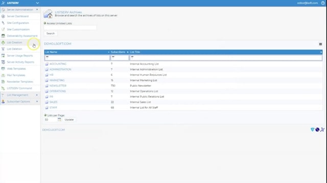 Step by step guides how to create a listserv on iso tools satstb