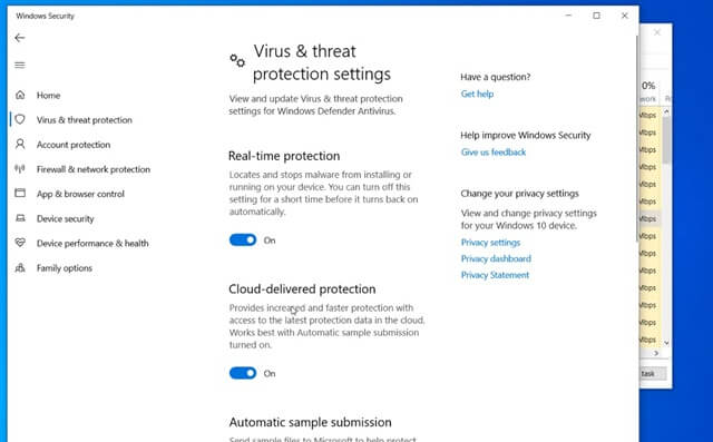 How to stop high CPU/Disk usage from "Antimalware Service Executable" on Windows 10