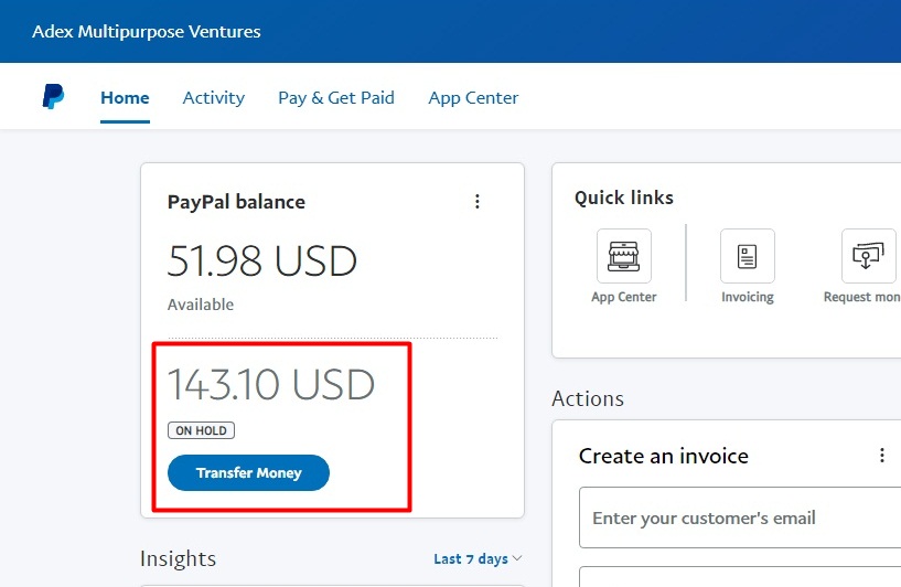 PayPal Pending And Hold Money: How can I get access to my Funds faster?