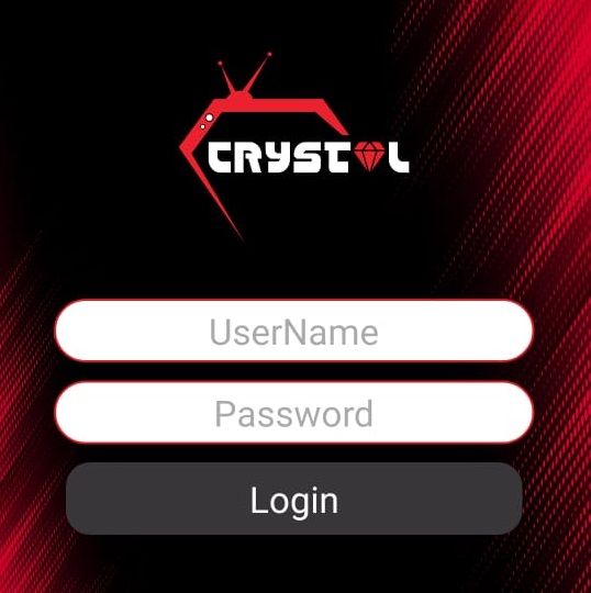 Crystal OTT IPTV with User And Password App