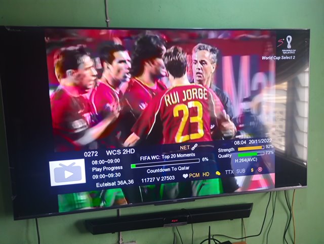 Nashare 2 IKS On Sunplus Receivers Showing FIFA World Cup Qatar 2022